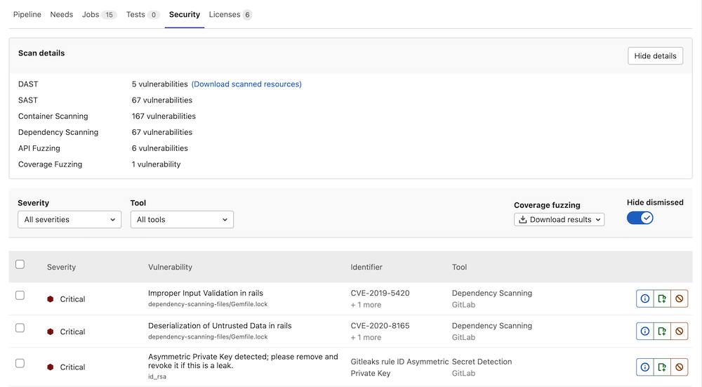 Pipeline Security Dashboard